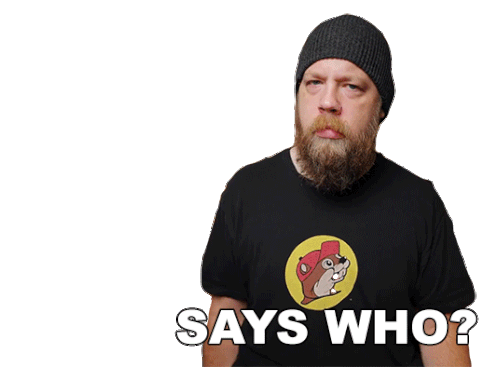 Says Who Ryanfluffbruce Sticker - Says Who Ryanfluffbruce Riffs Beards And Gear Stickers