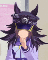 a cartoon character wearing a hat with a skull and crossbones on it