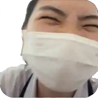 a close up of a person wearing a face mask with their eyes closed