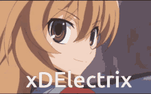 a picture of a girl with the words xdelectix written below her