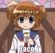 Saki Anime Taco Bell GIF - Saki Anime Taco Bell Yuuki Kataoka GIFs