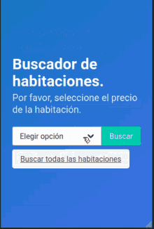 a screenshot of a web page titled buscador de habitaciones