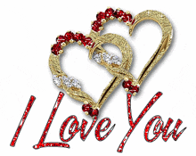 a picture of two hearts with the words i love you