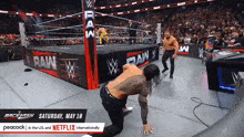 a wrestling match is taking place on saturday may 18