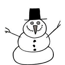winter snowman wave wink