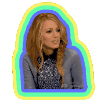 a sticker of a woman with the words made with unsere on the bottom right