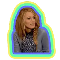 a sticker of a woman with the words made with unsere on the bottom right