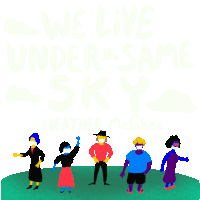 We Live Under The Same Sky Equality Sticker - We Live Under The Same Sky Equality Raised Fist Stickers