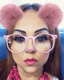 Love Pink Eyeglasses GIF