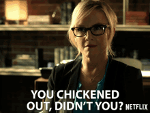 you chickened out didnt you linda martin rachael harris lucifer netflix