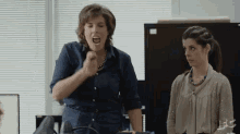 baroness von sketch show eating cupcake pigging out food