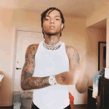 Pointing Upwards Swae Lee GIF - Pointing Upwards Swae Lee Its Up There GIFs