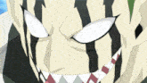 a cartoon character with white eyes and a large smile