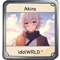 a picture of a girl with the name akira on the bottom
