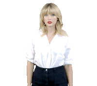 a woman wearing a white shirt and black shorts has her hands outstretched