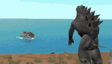 Alligator Godzilla GIF - Alligator Godzilla Fight GIFs