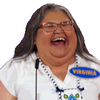 Laughing Virginia Sticker - Laughing Virginia Family Feud Canada Stickers