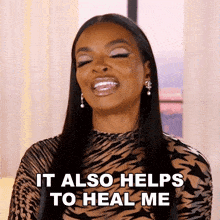 It Also Helps To Heal Me Brooke Bailey GIF - It Also Helps To Heal Me Brooke Bailey Basketball Wives GIFs
