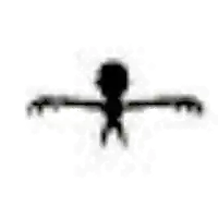 a pixel art of a man 's face with a black tie around his neck .