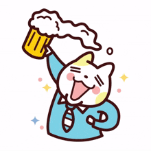 cat reactions beer cheers enjoying