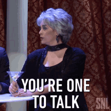 Youre One To Talk Cecily Strong GIF - Youre One To Talk Cecily Strong Saturday Night Live GIFs
