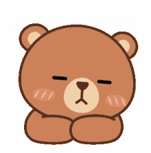 bear cute brown bear sad tired