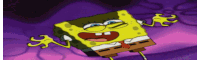 a cartoon of spongebob squarepants with his mouth open and arms outstretched