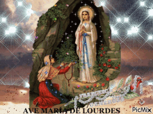 Virgen De Lourdes Glitter GIF - Virgen De Lourdes Glitter Sparkle GIFs
