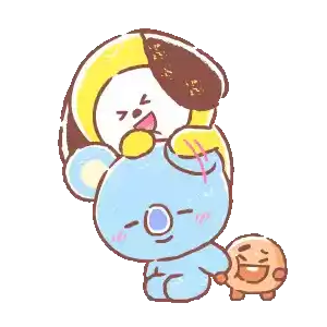 Cute Playing Sticker - Cute Playing Cuddle Stickers