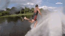 Water Skiing Push Ups GIF