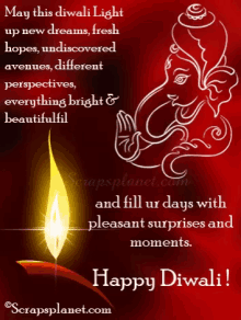 happy diwali celebration candle light