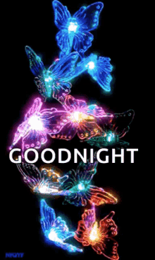 good night sweet dreams sleep well sleep tight butterflies