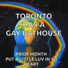 a poster that says toronto has a gay bathhouse
