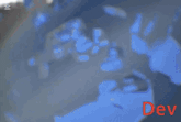 a blue background with the word dev on the bottom