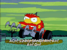the simpsons groundskeeper willy sinky sand nightmare quick sand