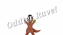 an oddter rave logo with a cartoon bear