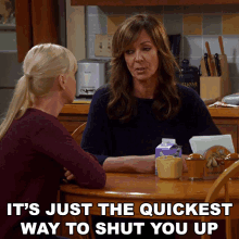 Its Just The Quickest Way To Shut You Up Allison Janney GIF - Its Just The Quickest Way To Shut You Up Allison Janney Bonnie GIFs