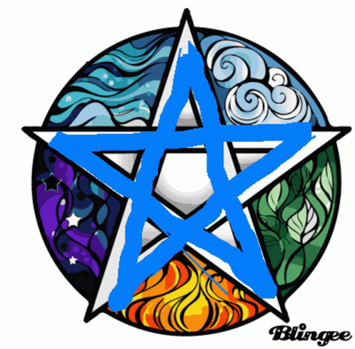 wiccan blue star design