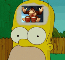 homer simpson has a picture of donkey kong in his mind