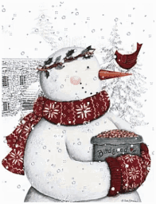 Snow Man Snowing GIF - Snow Man Snowing GIFs