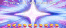 a purple background with a white star and the words " there won 't be a second elysia "