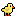 a pixel art of a yellow chicken with a red beak .