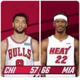 Chicago Bulls (57) Vs. Miami Heat (66) Half-time Break GIF - Nba Basketball Nba 2021 GIFs
