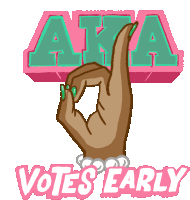 Alpha Kappa Alpha Sorority Alpha Kappa Alpha Votes Early Sticker - Alpha Kappa Alpha Sorority Alpha Kappa Alpha Votes Early Aka Stickers