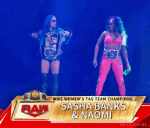 Sasha Banks Naomi Wwe GIF - Sasha Banks Naomi Wwe Tag Team Champions GIFs