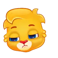 a cartoon illustration of a lion with a surprised look on its face