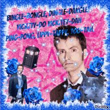 a picture of a man and a cat with the words " bingle-bongle dingle-dangle " on it