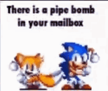 Sonic There Is A Pipe Bomb In Your Mailbox GIF - Sonic There Is A Pipe Bomb In Your Mailbox GIFs