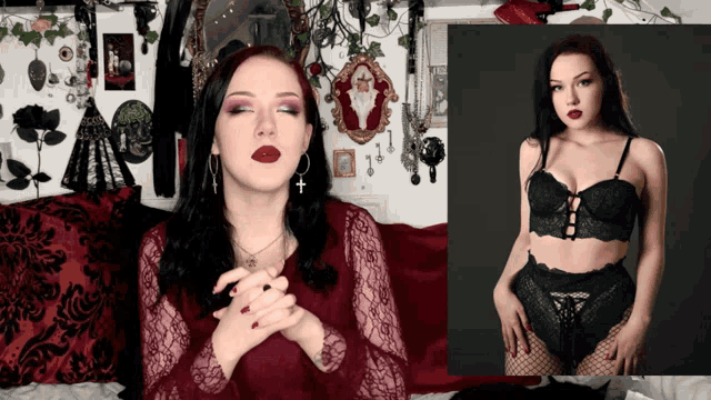 Tiktok Karinushabelokon GIF - Tiktok Karinushabelokon Red Lingerie