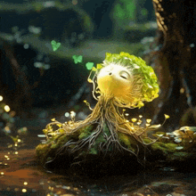a tree with roots and leaves looks like a jellyfish